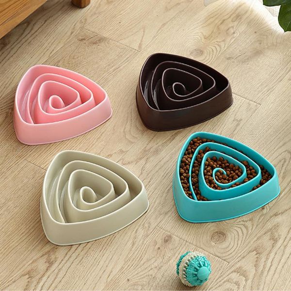 

dog bowls & feeders pet feeding puppy slow down triangle eating feeder dish bowl prevent obesity dogs supplies training