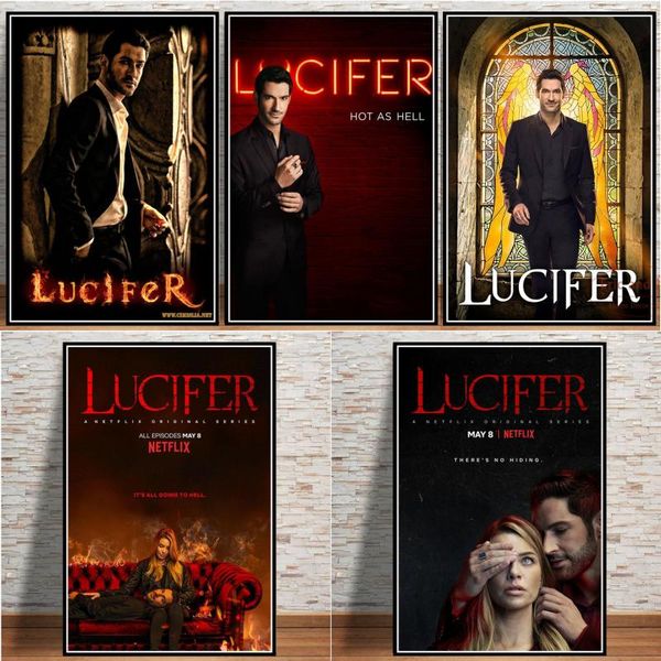 

paintings lucifer 2021 tv series show season wall art canvas painting posters and prints pictures for living room decoration