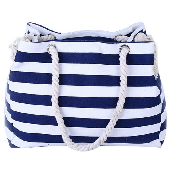 

evening bags 2021 luxury beach tote bag fashion women canvas summer large capacity striped shoulder handbag shopping