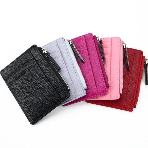 

storage bags bag business box pu leather bank card zipper wallet purses