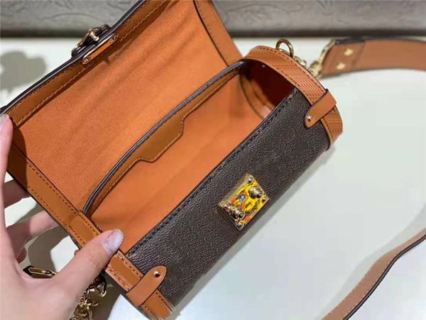 

designer trunk cylinder bags summer fashion trends purse detachable strap clutch gold chains two