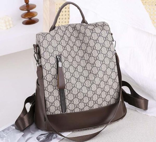 

backpack style classical design theftproof soft leather women's large capacity casual travel double shoulder bags