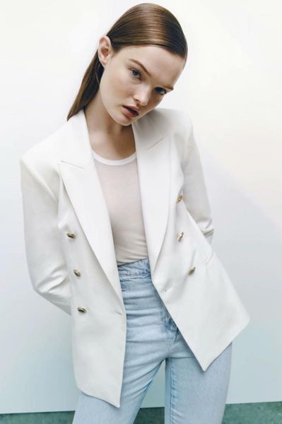 

women's suits & blazers jackets for women 2021zaraing pure color casual jacket female coat padded winter sets parka chic, White;black