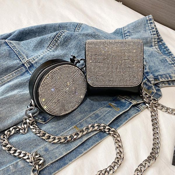 

evening bags single bright drill designer shoulder small women 2021 winter fashion luxury lady trend handbags chain