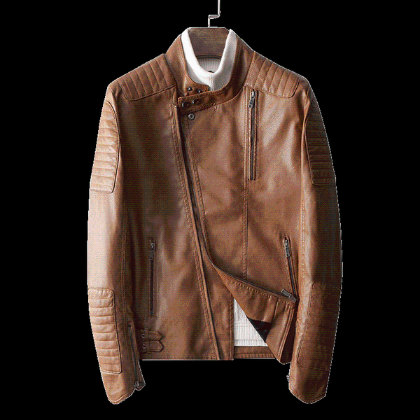 

racing jackets winter fashion motorcycle leather jacket men slim fit oblique zipper pu autumn coats black, Black;red