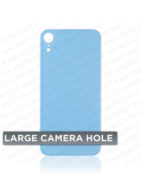 500pcs Big Hole Back vidro capa porta da bateria com cola adesivo substituição para iphone 8 mais x xr xs max