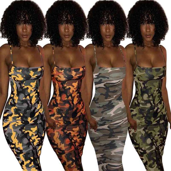

slim bag hip strap camouflage dress, Black;gray
