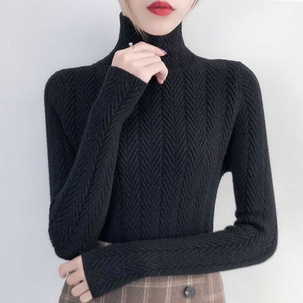 

women's sweaters tees sweater high necked bottomed shirt with autumn and winter wear of ftox ako0, White;black