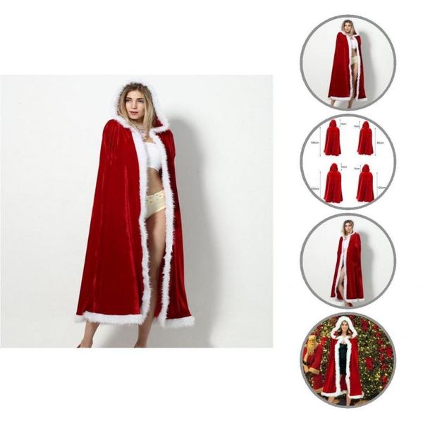 

men's sleepwear thick lightweight warm santa claus cloak men women cape solid for cosplay, Black;brown
