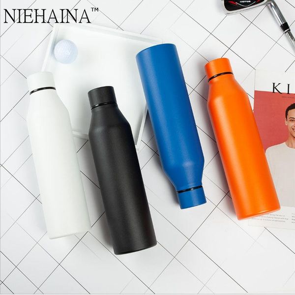 

water bottles 500ml vacuum travel bottle outdoor red wine 304 stainless steel flask portable sports car