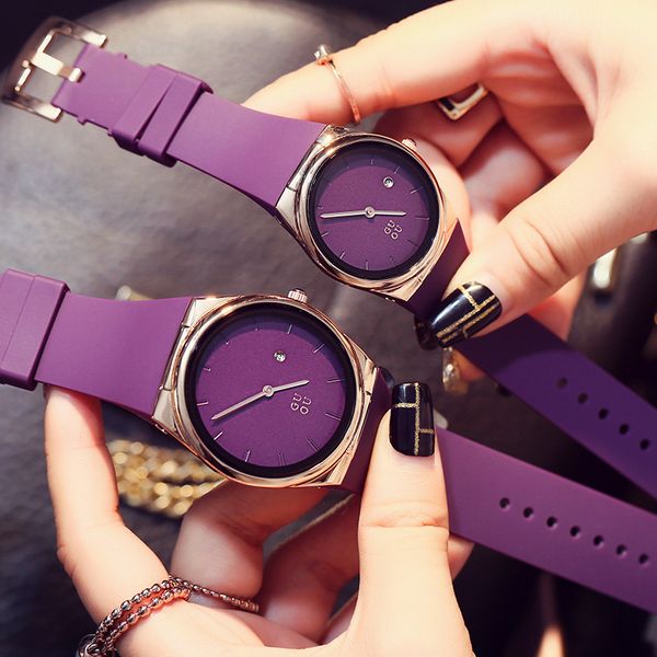 

ancient europe simple personality small disc couple fashion waterproof student male sports quartz watch female, Slivery;brown