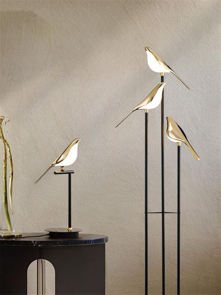 

table lamps nordic led bird art luxury bedroom bedside living room study decoration lights touch switch lamp furnitures