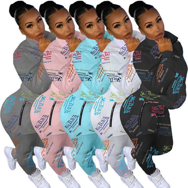

printed fashion tracksuits women's sportswear set yx9259, Gray