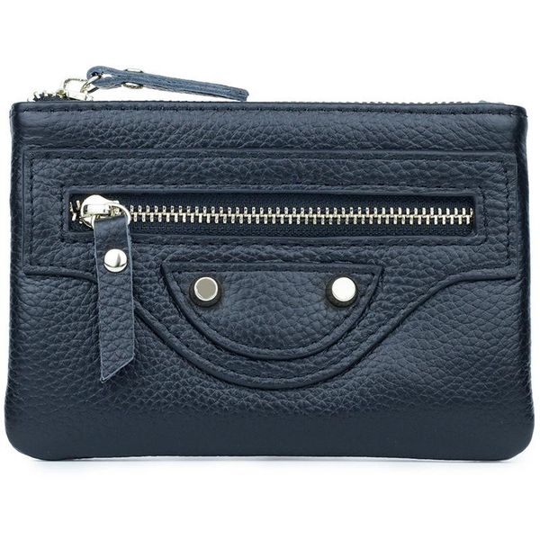 

wallets first layer leather women wallet motorcycle coin bag purse fashion multifunctional key case, Red;black