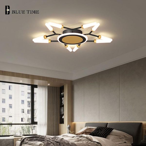 

acrylic modern led ceiling lamp for living room bedroom dining home decor lights star metal lighting 110v 220v
