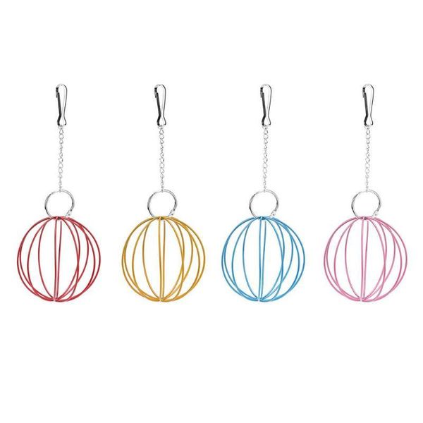 

small animal supplies 1pc mini stainless steel pet hay manger food ball hamster grass rack feeder for guinea pig toys