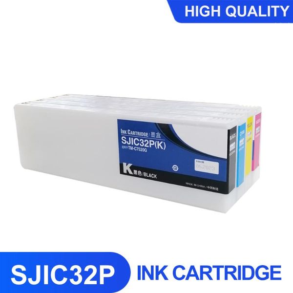 

ink cartridges kingsun 300ml/pc sjic32p compatible cartridge with pigment for tm-c7520g label printer