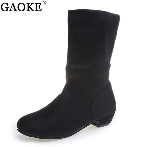 

boots gaoke autumn winter women scrub women's shoes fashion ankle comfortable, Black