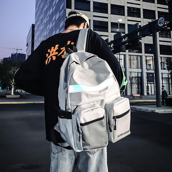 

backpack backpacks for female high school students in instagram, korean version of male with large capacity 2021 backpa
