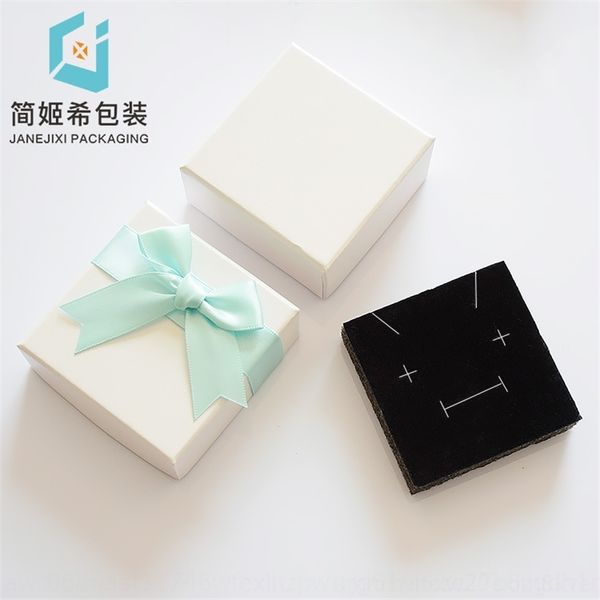 

sie2 jianjixi boxes packing imitation leather pattern three butterfly color packaging boxes ribbon bow jewelry high grade jewelry small pac, Black;white