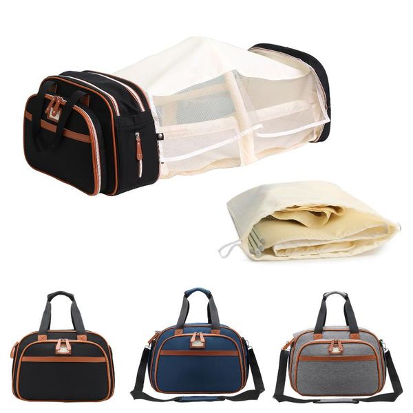 

diaper bags portable baby bag multi-purpose foldable large-capacity backpack high-quality and durable oxford fabric workable