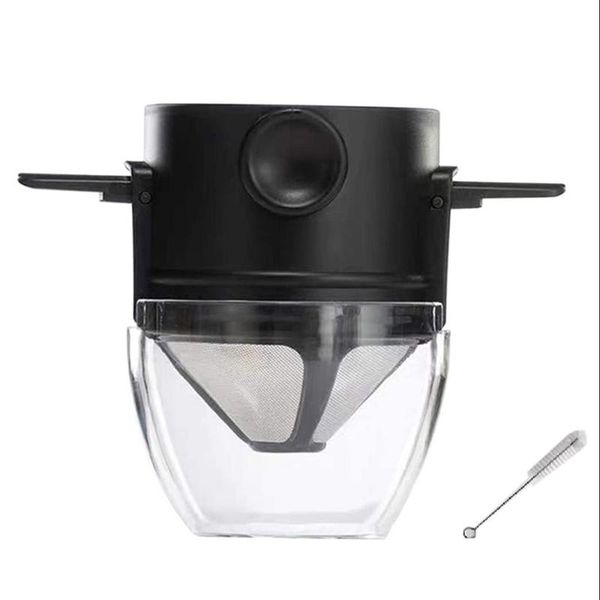 

coffee filters pour over maker,reusable cone dripper filter,coffee maker with cleaning brush for home/office/travel