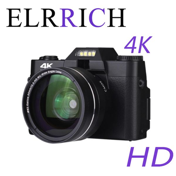 

elrrich 2021 4k hd 16x digital camera micro single retro with wifi professional digital camera vlog external lenshello