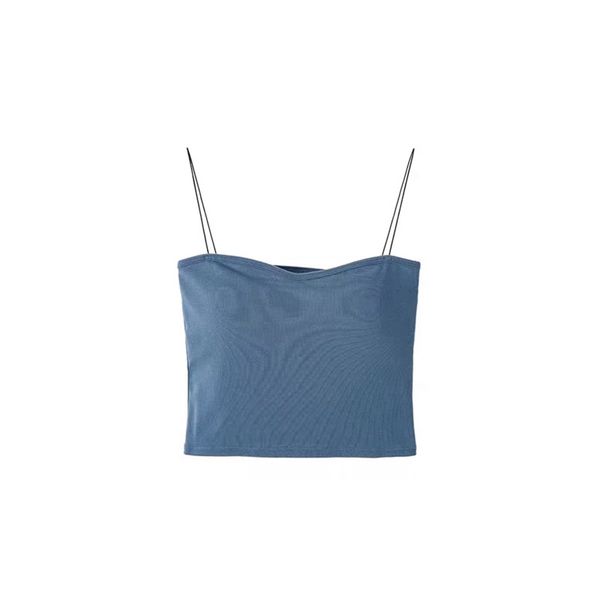 

holiday crop summer women's camisole casual solid color short 210430, White