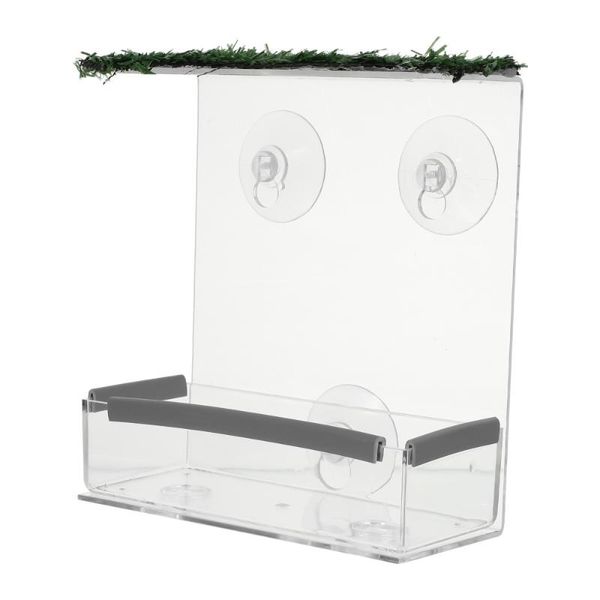 

other bird supplies feeder box holder food container with suction cups acrylic pet