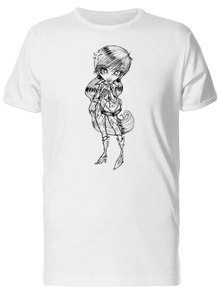

Hand Drawing Of A Fashion Girl Men's Tee -Image by Shutterstock, White;black