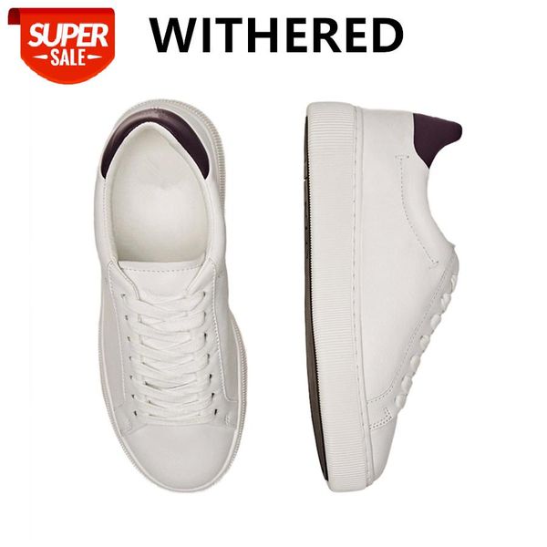 

withered casual vulcanized shoes women england fashion genuine leather color contrast white shoes sneakers women woman #mp8e