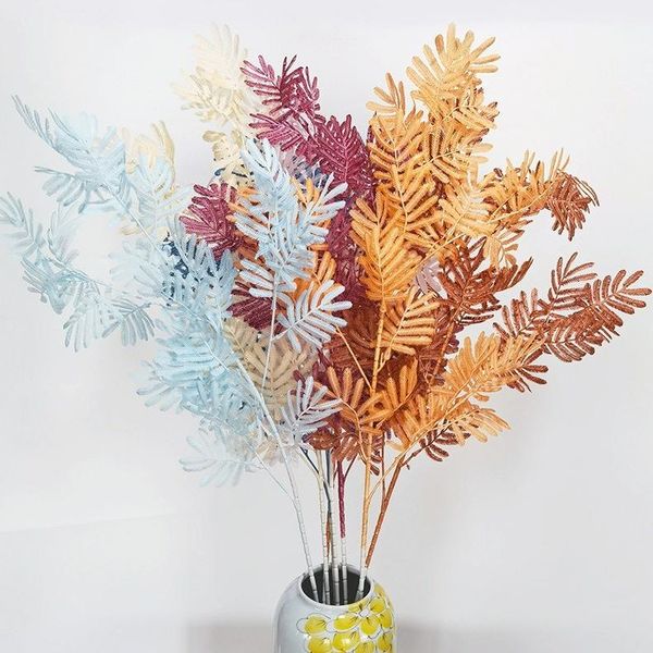 

decorative flowers & wreaths 103cmartificial flowers,wedding flower arrangements,mimosa,forest green plants,flower row ceiling flowers,artif