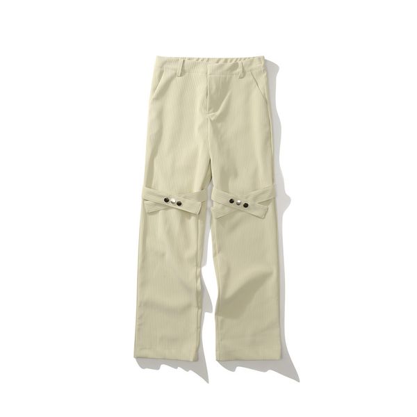 

pants fashionable the striped bandage loose straight men's casual bf harajuku street trend solid color, Black