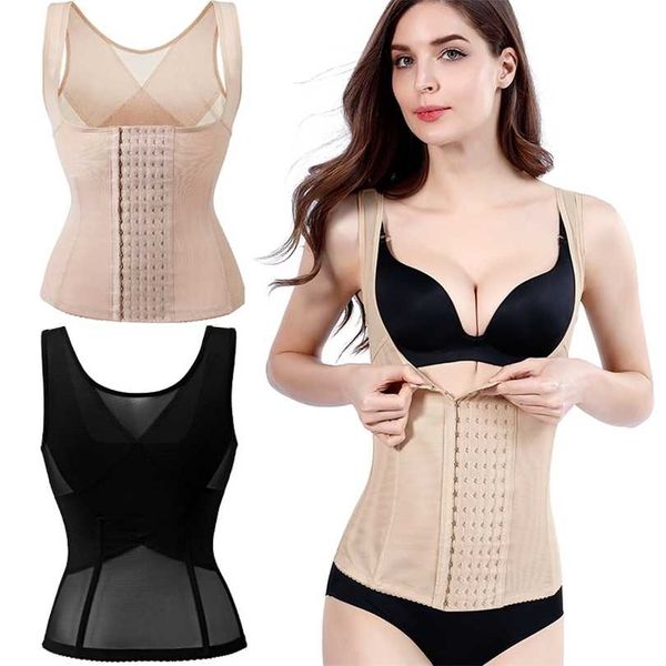 

waist trainer binders shapers modeling strap corset slimming belt underwear body shaper shapewear faja tummy women 211218, Black;white