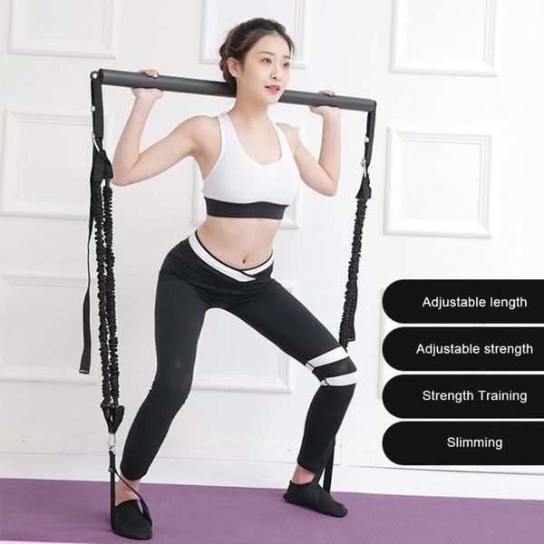 

fitness sport pilates bar kit gym workout stick exercise with resistance band body building puller yoga rope bands