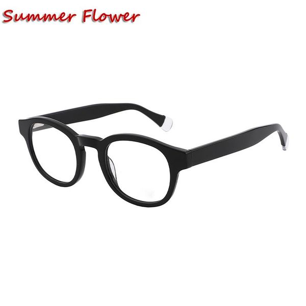 

fashion sunglasses frames round frame women acetate prescription transparent glasses girl progressive super quality eyewear, Black