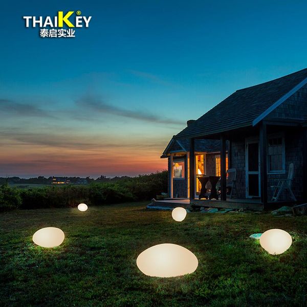 

colors changing rgb outdoor led solar garden cobblestone lights white plastic light for lawn pathway square fence landscape lamps