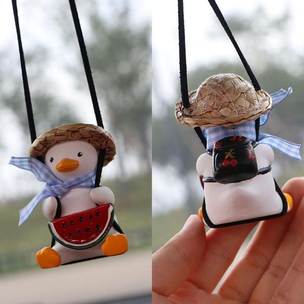 

interior decorations car hanging decoration swinging duck pendan rearview mirror pendant goods accessories