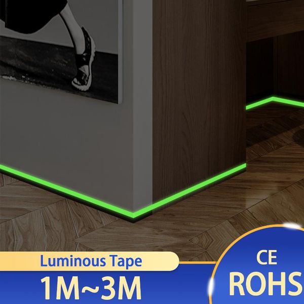 

wallpapers luminous band baseboard wall paper 1m 3m 5m living room bedroom eco-friendly home decoration in the dark diy strip stickers