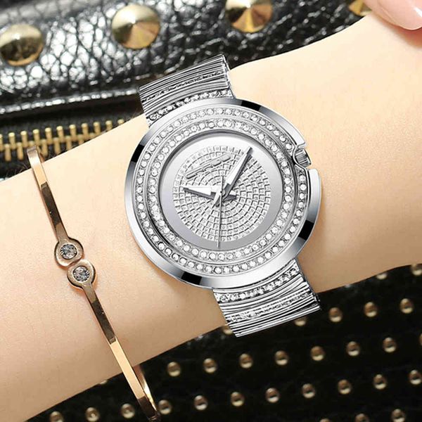 

watches crrju women luxury brand watch simple quartz lady waterproof wristwatch female fashion casual watches clock reloj mujer 210517, Slivery;brown