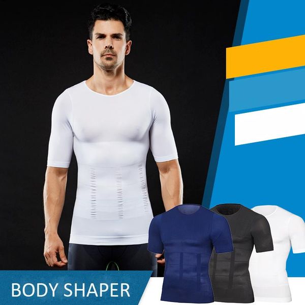 

men's body shapers est men slimming boobs gym vest tight skinny sleeveless shirt fitness elastic beauty abdomen tank shape ves, Black;brown