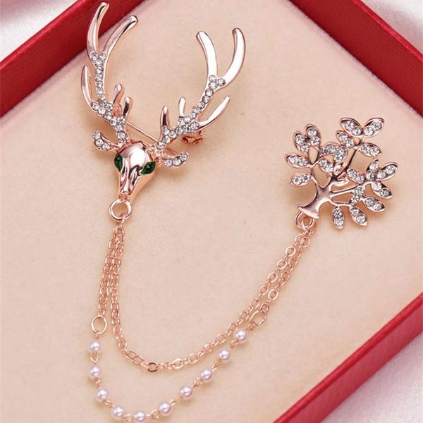 

2021 brooch chain high grade women's suit shirt collar new fashion clothes decoration net red pin accessories, Gray