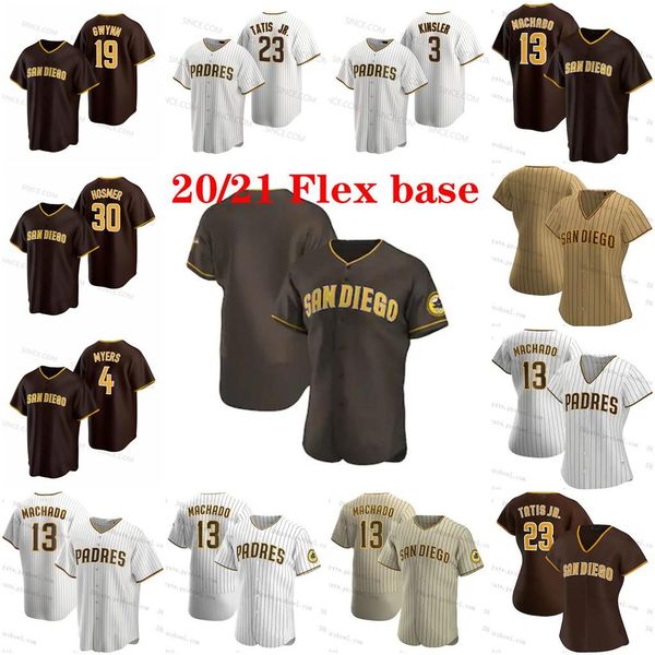 

2021 san diego 23 fernando tatis jr. jersey padres 13 manny machado eric hosmer cronenworth 19 tony gwynn 29 dinelson lamet baseball jerseys, Blue;black