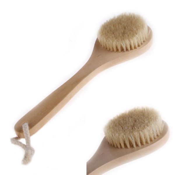 

clothing & wardrobe storage natural bristle bath brush long handle wooden bristles soft hair rub back shower remove the horny massage #5