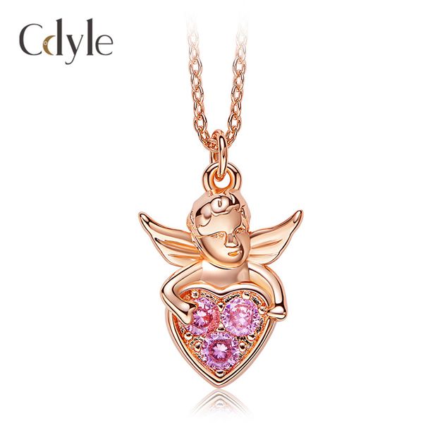 

necklace valentine's day cupid s925 silver clavicle chain women's fashion pendant zircon jewelry