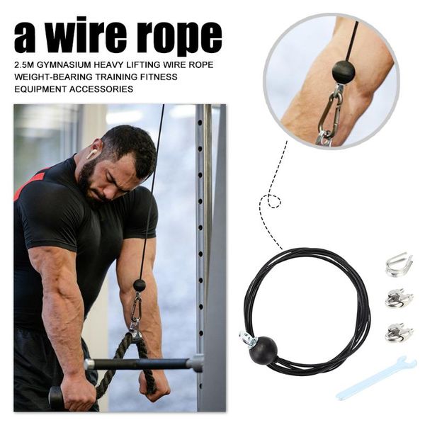 

2.5m gym cable wire rope lifting training fitness pulley heavy duty equipment for effective working-out accessories