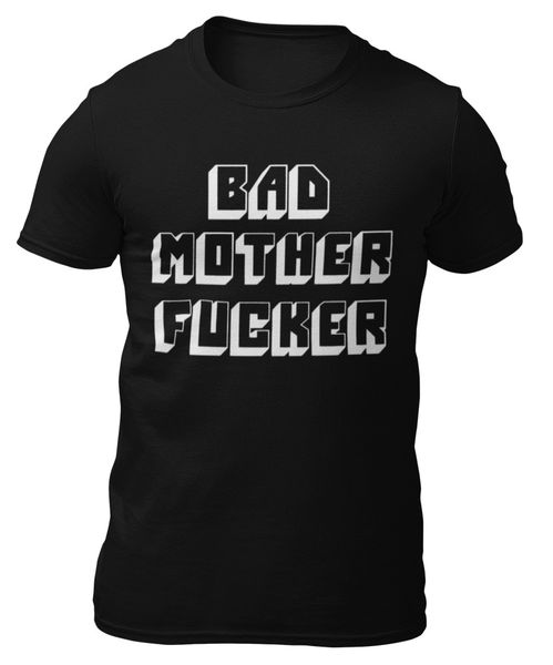 

T-shirt-pulp fiction bad mother saya-t-shirt -, White;black
