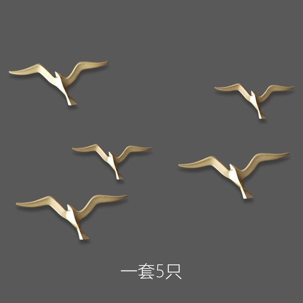 

decorative objects & figurines 5-piece set seagulls 3d wall stickers home room decor aesthetic living decoration accessories hanging