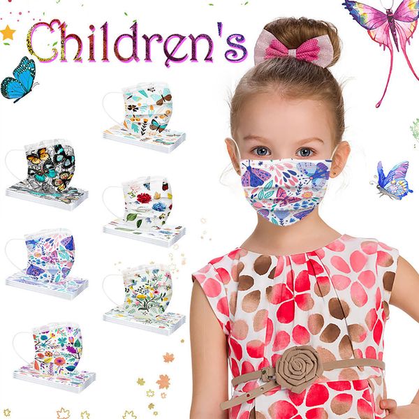 

custom logo one time three-layer printed mask for children