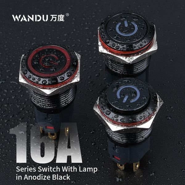 

smart home control wd 16mm ring light 5a ip67 metal push button switch